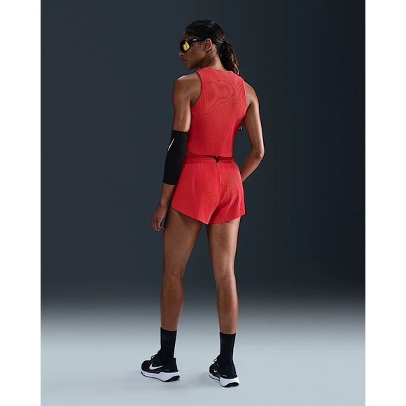 Nike AeroSwift Dri-FIT ADV 3" Running racing Shorts Red FN2328-696 Women's Large - Picture 2 of 10
